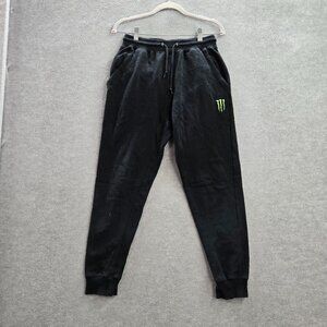 Monster Men‎ Activewear Pants XS Black Jogger Logo Embroidered Motocross Skater
